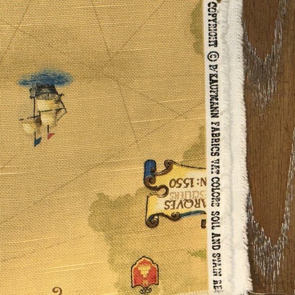 Vintage P Kaufmann WORLD EXPLORERS Fabric 1+ yards - Picture 5 of 7